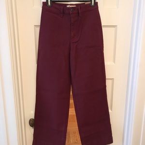 NWT Madewell Slim Emmett Wide-Leg Pants - size 25